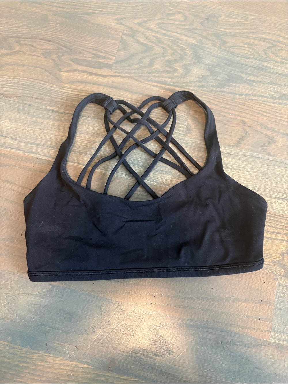 lululemon athletica Black Strappy Crisscross Sports Bra